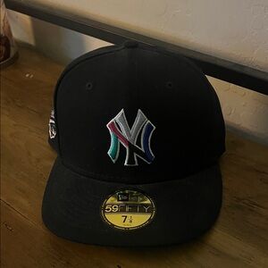 New Era 59FIFTY Black Cap with Multicolor Logo